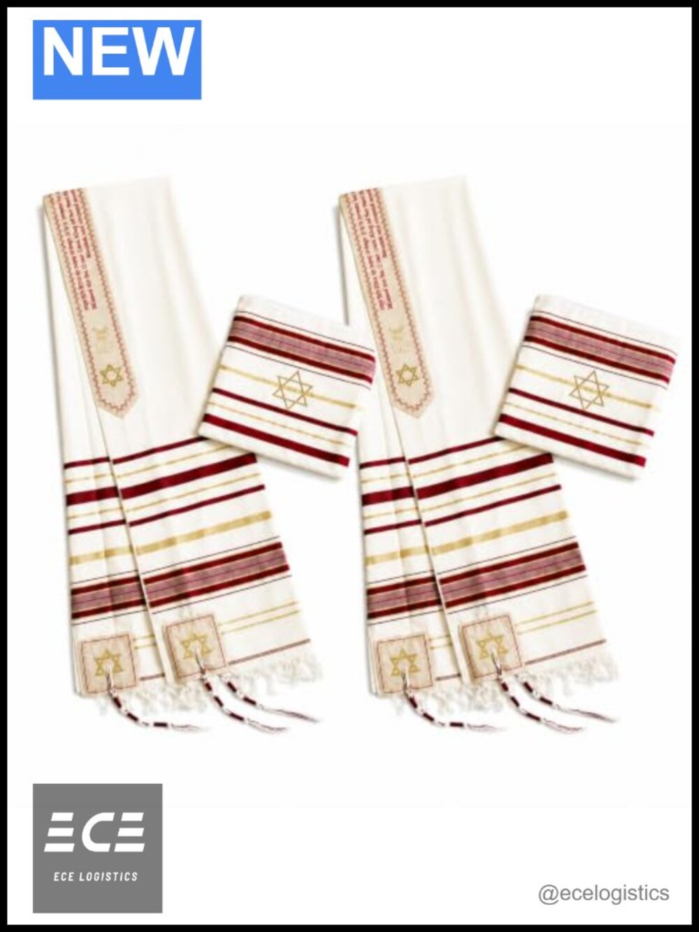 Messianic Prayer Shawl Tallit Hebrew Blessing Polyester Wrap